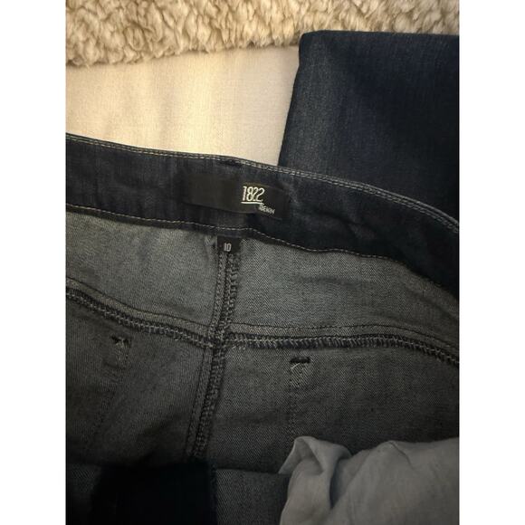 1822 Denim Jeans Womens 10 Blue Ankle Raw Hem Stretch Five Pocket Dark Wash - Picture 4 of 6